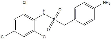 1-(4-aminophenyl)-N-(2,4,6-trichlorophenyl)methanesulfonamide,,结构式