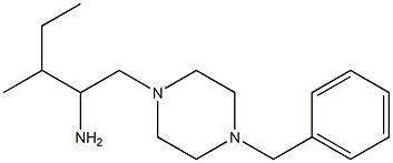 1-(4-benzylpiperazin-1-yl)-3-methylpentan-2-amine 结构式