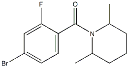 1-(4-bromo-2-fluorobenzoyl)-2,6-dimethylpiperidine Struktur