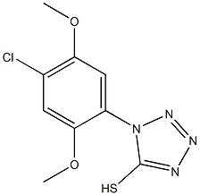 1-(4-chloro-2,5-dimethoxyphenyl)-1H-1,2,3,4-tetrazole-5-thiol 化学構造式