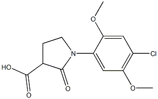 1-(4-chloro-2,5-dimethoxyphenyl)-2-oxopyrrolidine-3-carboxylic acid Structure