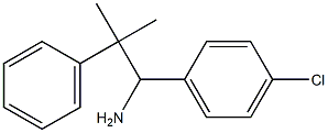 1-(4-chlorophenyl)-2-methyl-2-phenylpropan-1-amine 化学構造式