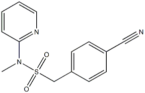 1-(4-cyanophenyl)-N-methyl-N-(pyridin-2-yl)methanesulfonamide 结构式