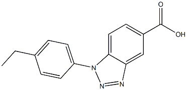 1-(4-ethylphenyl)-1H-1,2,3-benzotriazole-5-carboxylic acid 结构式