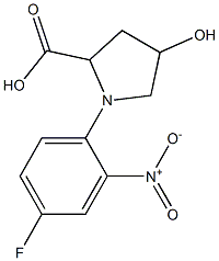 1-(4-fluoro-2-nitrophenyl)-4-hydroxypyrrolidine-2-carboxylic acid Structure