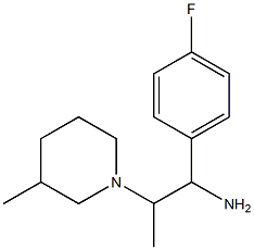 1-(4-fluorophenyl)-2-(3-methylpiperidin-1-yl)propan-1-amine 结构式