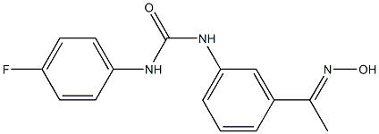 1-(4-fluorophenyl)-3-{3-[1-(hydroxyimino)ethyl]phenyl}urea Structure