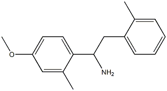 1-(4-methoxy-2-methylphenyl)-2-(2-methylphenyl)ethan-1-amine 化学構造式