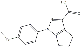 1-(4-methoxyphenyl)-1,4,5,6-tetrahydrocyclopenta[c]pyrazole-3-carboxylic acid Struktur