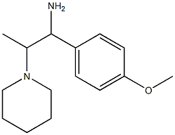 1-(4-methoxyphenyl)-2-piperidin-1-ylpropan-1-amine Struktur