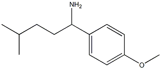 1-(4-methoxyphenyl)-4-methylpentan-1-amine,,结构式