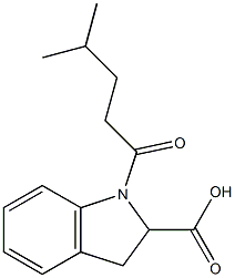 1-(4-methylpentanoyl)-2,3-dihydro-1H-indole-2-carboxylic acid Structure