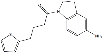 1-(5-amino-2,3-dihydro-1H-indol-1-yl)-4-(thiophen-2-yl)butan-1-one 结构式