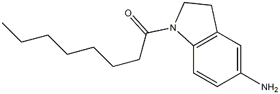 1-(5-amino-2,3-dihydro-1H-indol-1-yl)octan-1-one 化学構造式