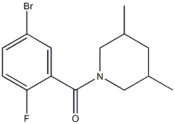1-(5-bromo-2-fluorobenzoyl)-3,5-dimethylpiperidine,,结构式