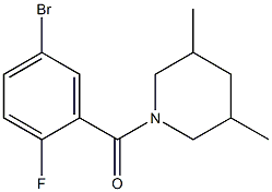 1-(5-bromo-2-fluorobenzoyl)-3,5-dimethylpiperidine Structure