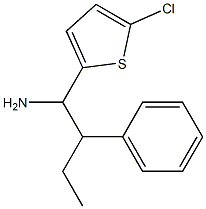 1-(5-chlorothiophen-2-yl)-2-phenylbutan-1-amine,,结构式