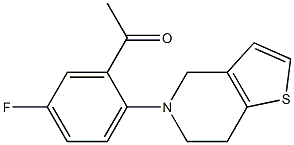 1-(5-fluoro-2-{4H,5H,6H,7H-thieno[3,2-c]pyridin-5-yl}phenyl)ethan-1-one Struktur