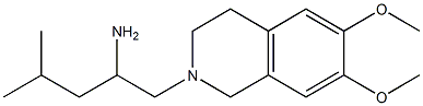 1-(6,7-dimethoxy-1,2,3,4-tetrahydroisoquinolin-2-yl)-4-methylpentan-2-amine,,结构式