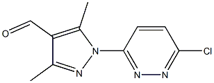 1-(6-chloropyridazin-3-yl)-3,5-dimethyl-1H-pyrazole-4-carbaldehyde,,结构式