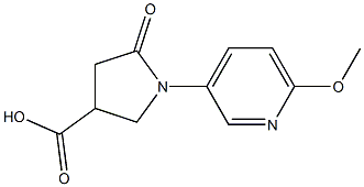 1-(6-methoxypyridin-3-yl)-5-oxopyrrolidine-3-carboxylic acid Struktur