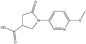 1-(6-methoxypyridin-3-yl)-5-oxopyrrolidine-3-carboxylic acid,,结构式