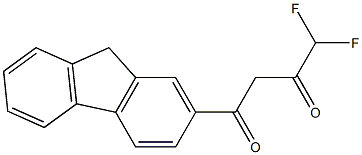 1-(9H-fluoren-2-yl)-4,4-difluorobutane-1,3-dione Struktur