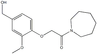 1-(azepan-1-yl)-2-[4-(hydroxymethyl)-2-methoxyphenoxy]ethan-1-one Struktur