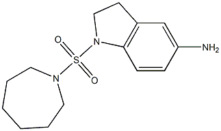 1-(azepane-1-sulfonyl)-2,3-dihydro-1H-indol-5-amine 化学構造式