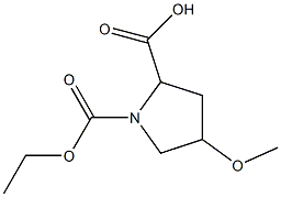 1-(ethoxycarbonyl)-4-methoxypyrrolidine-2-carboxylic acid Structure