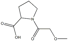 1-(methoxyacetyl)pyrrolidine-2-carboxylic acid Struktur