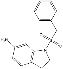1-(phenylmethane)sulfonyl-2,3-dihydro-1H-indol-6-amine 结构式