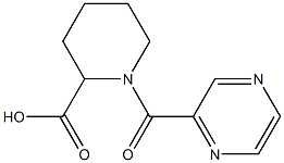 1-(pyrazin-2-ylcarbonyl)piperidine-2-carboxylic acid Structure