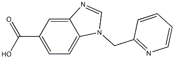 1-(pyridin-2-ylmethyl)-1H-1,3-benzodiazole-5-carboxylic acid Structure