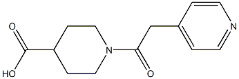 1-(pyridin-4-ylacetyl)piperidine-4-carboxylic acid 化学構造式