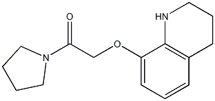 1-(pyrrolidin-1-yl)-2-(1,2,3,4-tetrahydroquinolin-8-yloxy)ethan-1-one 化学構造式