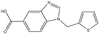 1-(thiophen-2-ylmethyl)-1H-1,3-benzodiazole-5-carboxylic acid Structure