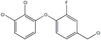 1,2-dichloro-3-[4-(chloromethyl)-2-fluorophenoxy]benzene,,结构式