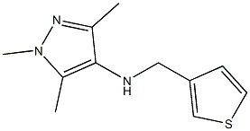 1,3,5-trimethyl-N-(thiophen-3-ylmethyl)-1H-pyrazol-4-amine 结构式