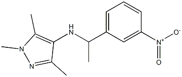 1,3,5-trimethyl-N-[1-(3-nitrophenyl)ethyl]-1H-pyrazol-4-amine Structure