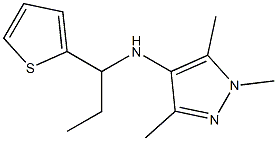 1,3,5-trimethyl-N-[1-(thiophen-2-yl)propyl]-1H-pyrazol-4-amine 结构式