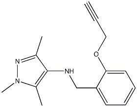 1,3,5-trimethyl-N-{[2-(prop-2-yn-1-yloxy)phenyl]methyl}-1H-pyrazol-4-amine