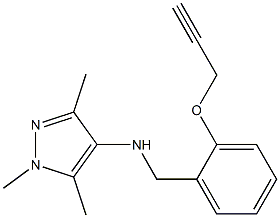 1,3,5-trimethyl-N-{[2-(prop-2-yn-1-yloxy)phenyl]methyl}-1H-pyrazol-4-amine 结构式