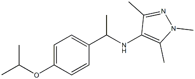 1,3,5-trimethyl-N-{1-[4-(propan-2-yloxy)phenyl]ethyl}-1H-pyrazol-4-amine 结构式