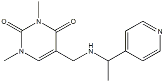 1,3-dimethyl-5-({[1-(pyridin-4-yl)ethyl]amino}methyl)-1,2,3,4-tetrahydropyrimidine-2,4-dione,,结构式
