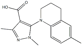 1,3-dimethyl-5-(6-methyl-1,2,3,4-tetrahydroquinolin-1-yl)-1H-pyrazole-4-carboxylic acid Structure