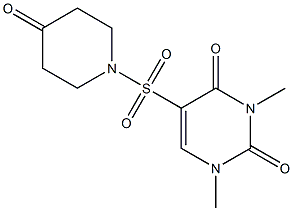 1,3-dimethyl-5-[(4-oxopiperidine-1-)sulfonyl]-1,2,3,4-tetrahydropyrimidine-2,4-dione|