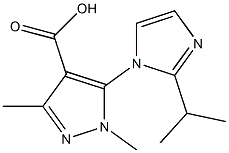 1,3-dimethyl-5-[2-(propan-2-yl)-1H-imidazol-1-yl]-1H-pyrazole-4-carboxylic acid