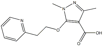 1,3-dimethyl-5-[2-(pyridin-2-yl)ethoxy]-1H-pyrazole-4-carboxylic acid Structure