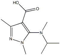 1,3-dimethyl-5-[methyl(propan-2-yl)amino]-1H-pyrazole-4-carboxylic acid Structure